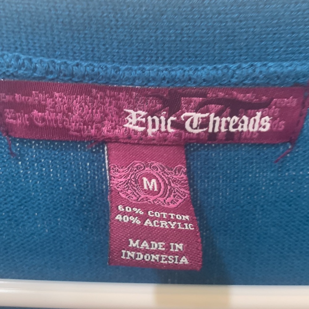Epic Threads Blue Ruffles Top - Picture 3 of 4